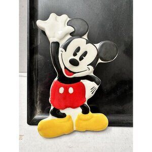 Treasure Craft Disney Mickey Mouse Ceramic Spoon Rest Red Yellow Black